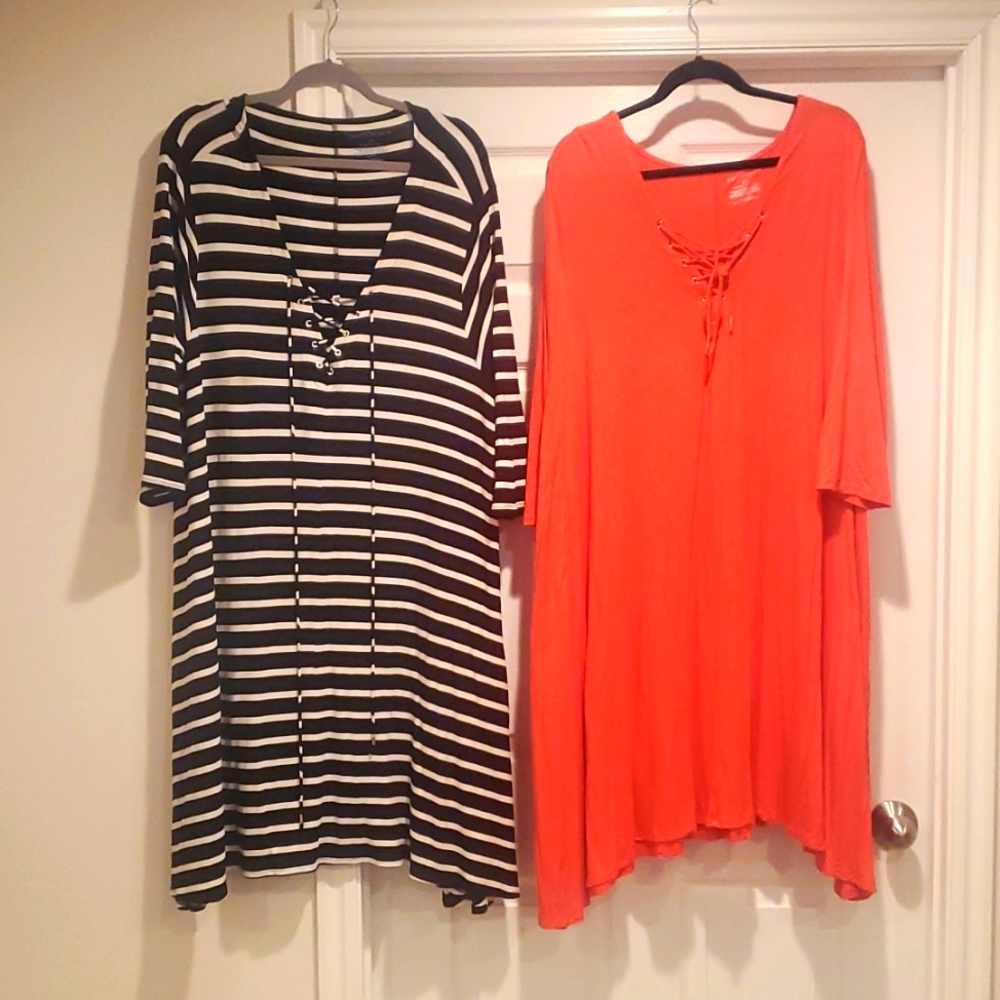 2 casual plus size dresses